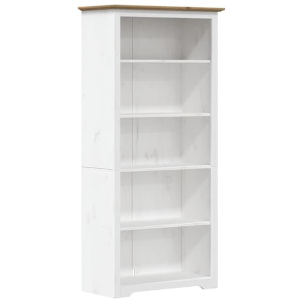 vidaXL bogreol BODO 5 hylder 82x40x173 cm massivt fyrretræ brun