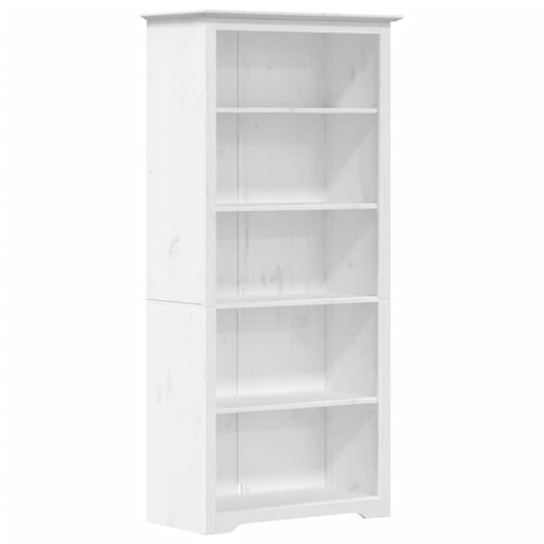 vidaXL bogreol BODO 5 hylder 82x40x173 cm massivt fyrretræ hvid