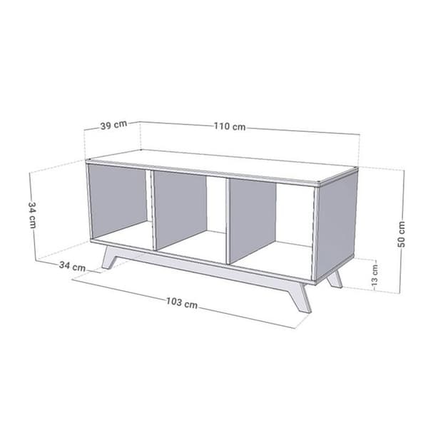 NABOSKY rosa förvaringsskåp 1x3