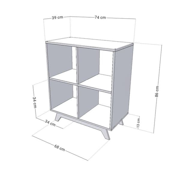 NABOSKY rosa förvaringsskåp 2x2