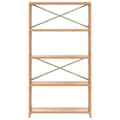 Miniatyrbillede 4 af 7: vidaXL reol med 5 hylder 80x30x146 cm massivt egetræ