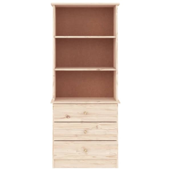 vidaXL bogreol med skuffer ALTA 60x35x142 cm massivt fyrretræ
