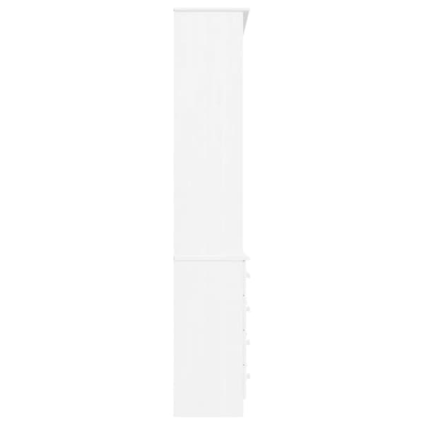 vidaXL bogreol med skufferALTA 77x35x186,5 cm massivt fyrretræ hvid