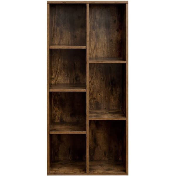 Rootz reol - Opbevaringsskab - 7 rum - Industriel - Træ - Brun - 50 x 24 x 106 cm