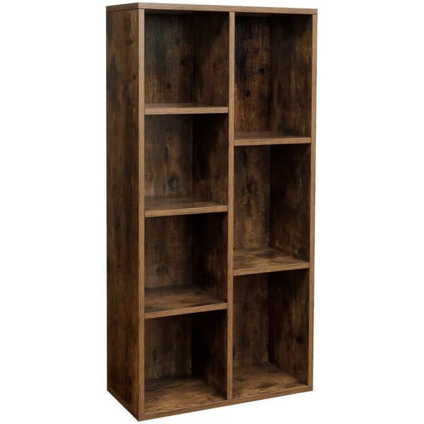 Rootz reol - Opbevaringsskab - 7 rum - Industriel - Træ - Brun - 50 x 24 x 106 cm