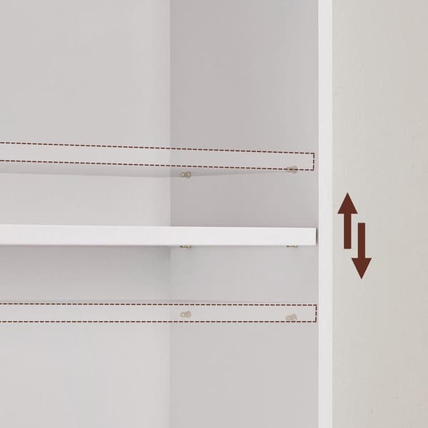 Rootz Bokhylla - Ståhylla - Bokhylla med 6 fack - Hörnbokhylla - Öppen bokhylla - Spånskiva - Vit - 40 x 24 x 178,5 cm