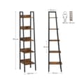 Miniatyrbild 3 av 5: Rootz Ladder Hylla - Bokhylla Ladder - Ladder Hylla Unit - Bokhylla Rack - Tall Ladder Hylla - Spånskiva, Stål - Vintage Brun/Svart - 33,8 x 30 x 170