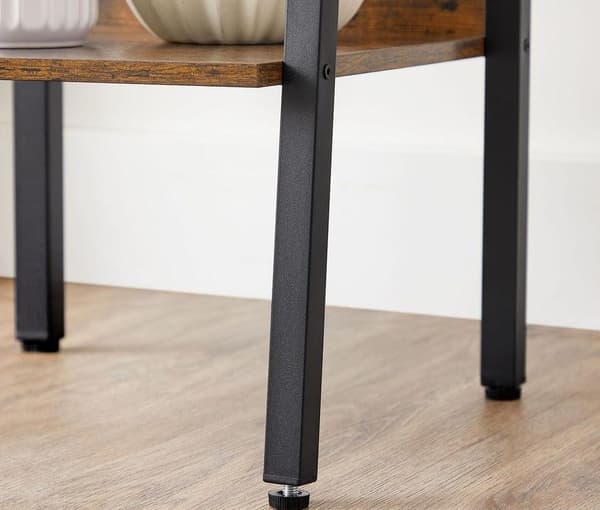 Rootz Ladder Hylla - Bokhylla Ladder - Ladder Hylla Unit - Bokhylla Rack - Tall Ladder Hylla - Spånskiva, Stål - Vintage Brun/Svart - 33,8 x 30 x 170