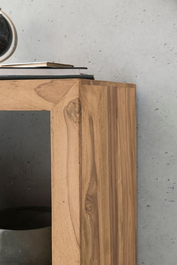 Rootz stativhylde massivt træ akacie 88 cm høj 2 hylder design træhylde naturprodukt sidebord landstedsstil