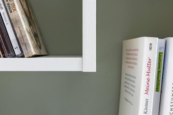 Rootz væghylde hvid 36x90x13,5 cm trædesign hængehylde moderne - Fritsvævende væghylde - Træhylde til væggen - boghylde smal - Dekorativ hylde svævend
