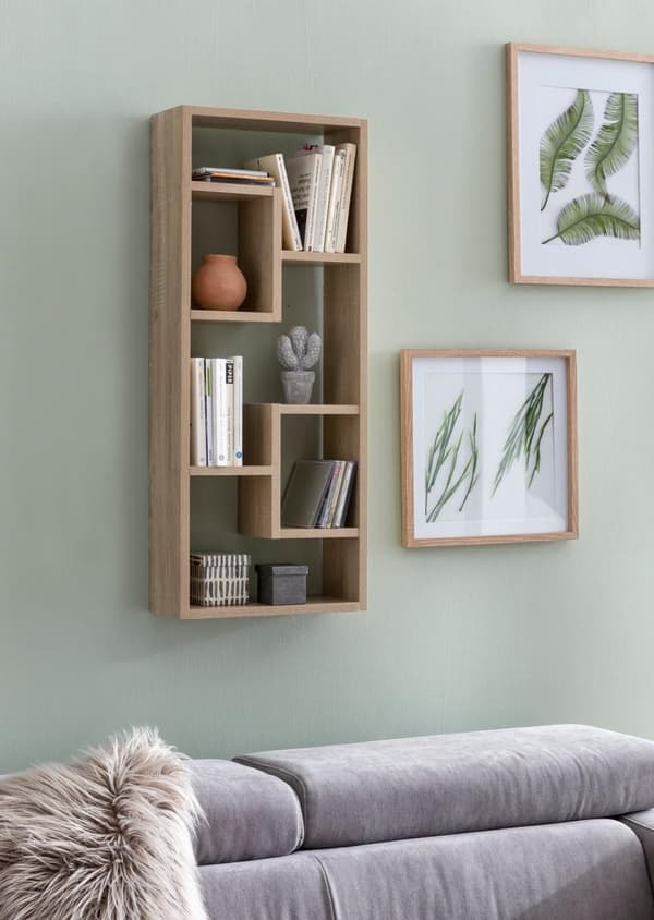 Rootz væghylde Sonoma 36x90x13,5 cm trædesign hængehylde moderne - Fritsvævende væghylde - Træhylde til væggen - boghylde smal - Dekorativ hylde svæve