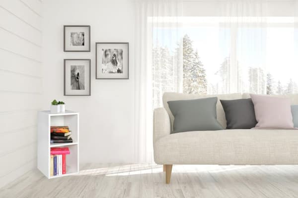 Rootz teline hylly puinen 30x60x30 cm moderni valkoinen hylly pieni - Valkoinen Seinähylly Säilytyshylly Kapea - Pieni kirjahylly 2 hyllyä - Kapea des