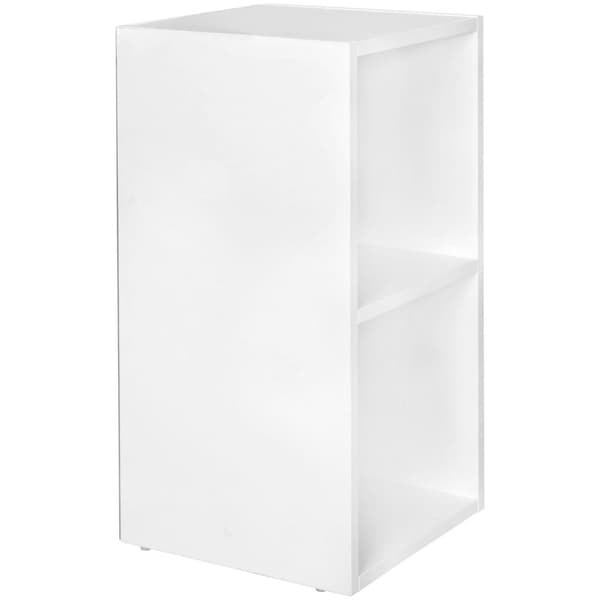 Rootz teline hylly puinen 30x60x30 cm moderni valkoinen hylly pieni - Valkoinen Seinähylly Säilytyshylly Kapea - Pieni kirjahylly 2 hyllyä - Kapea des