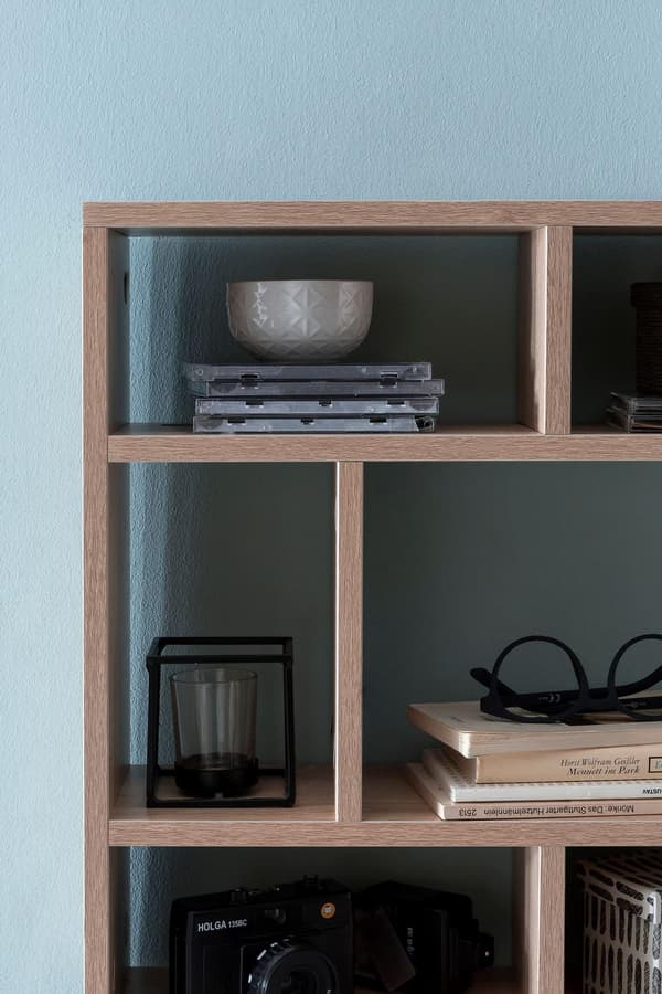 Rootz væghylde Sonoma eg 75x51x16 cm træ hængehylde moderne - Design vægplade frit svævende - Træhylde til væggen - Reol Smal - Dekorativ hylde svæven