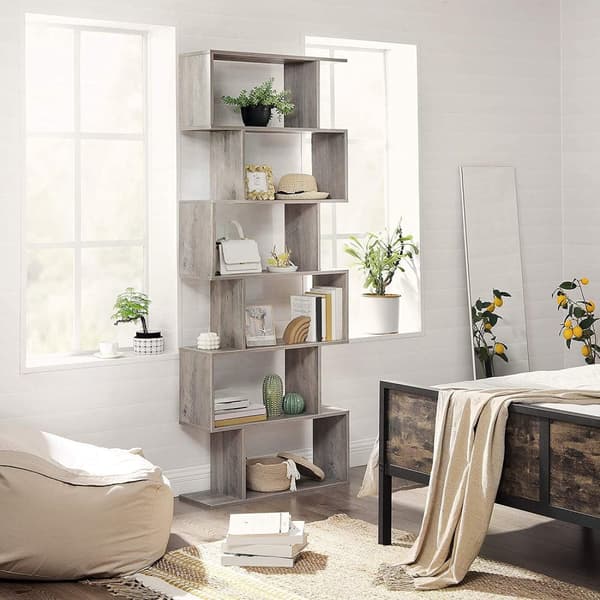 Rootz reol - Skab - Opbevaringsskab - Rektangulære rum - 6 niveauer - Grå - 74 x 24 x 190,5 cm