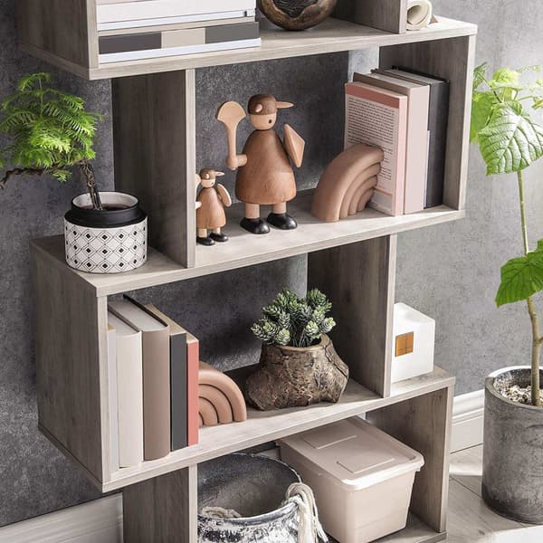 Rootz reol - Skab - Opbevaringsskab - Rektangulære rum - 6 niveauer - Grå - 74 x 24 x 190,5 cm