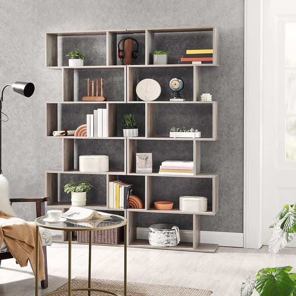 Rootz reol - Skab - Opbevaringsskab - Rektangulære rum - 6 niveauer - Grå - 74 x 24 x 190,5 cm