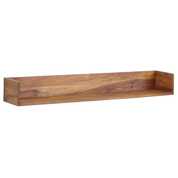 Rootz vägghylla 120x15x20 cm massiv sheesham trä hängande hylla modern flytande - Stor design flytande hylla - Hylla Hängande Vardagsrum - bokhylla vä