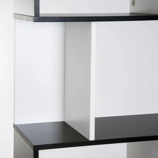 Rootz bogreol - 5-lags bogreol - S-formet reol - reol - sort