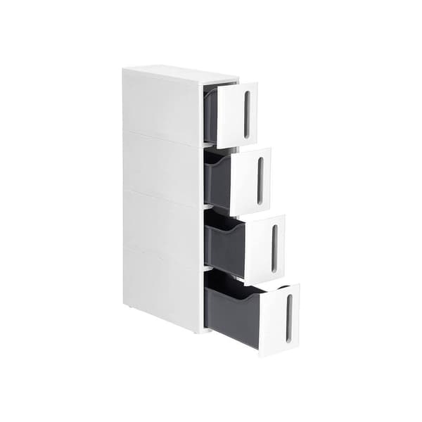 Rootz Nischhylla - Nischhylla Med Hjul - Nischhylla Med Hjul - Display Nischhylla - Hörn Nischhylla - Vit/Grå - 45 x 17 x 83 cm