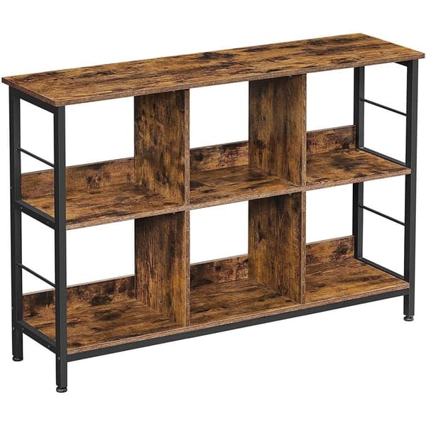 Rootz Bogreol - Rumskab - Opbevaringsskab - Brun - Sort - Forarbejdet træ - Metal - 120 x 33 x 80 cm