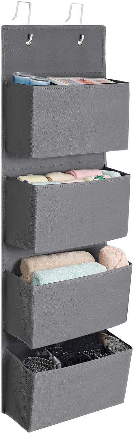 Rootz Door Organizer - Hængende - 4 rum - Opbevaringsplads - Grå - Plast - Pap - 33,5 x 12 x 100 cm