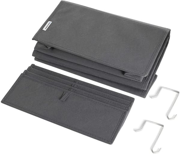 Rootz Door Organizer - Hængende - 4 rum - Opbevaringsplads - Grå - Plast - Pap - 33,5 x 12 x 100 cm