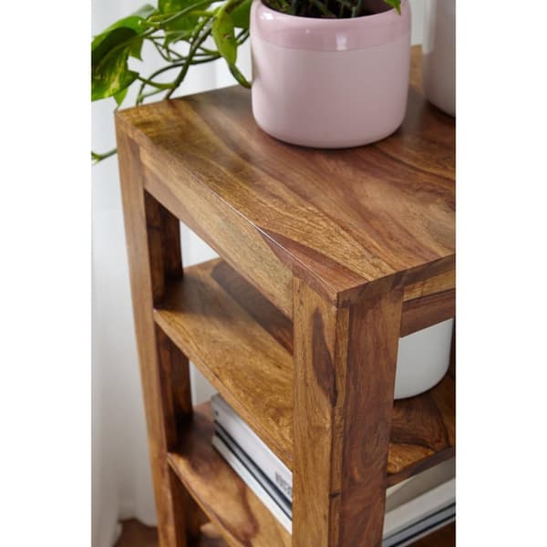 Rootz kirjahylly - Säilytyskaappi - 5 tasoa - Massiivipuu - - 44 x 44 x 105 cm - Ruskea