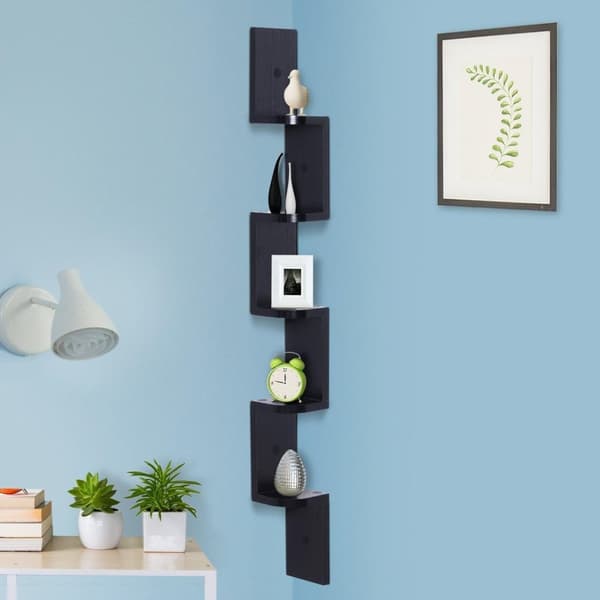Nancy's Thousand Oaks Boekenkast - Wandplank - MDF - Hangplank - Zwart