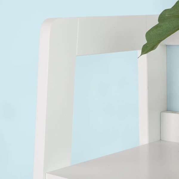 Rootz Hvid Opbevaring Display Reol Stige Hylde Bogreol med skuffe og 4 hylder