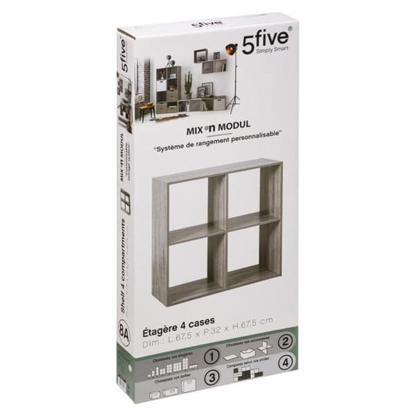 Mix Atmosphera 4-box hylla - Grå