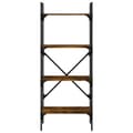 Miniatyrbillede 3 af 10: vidaXL bogreol med 4 hylder 56x31,5x138,5 cm konstrueret træ røget eg