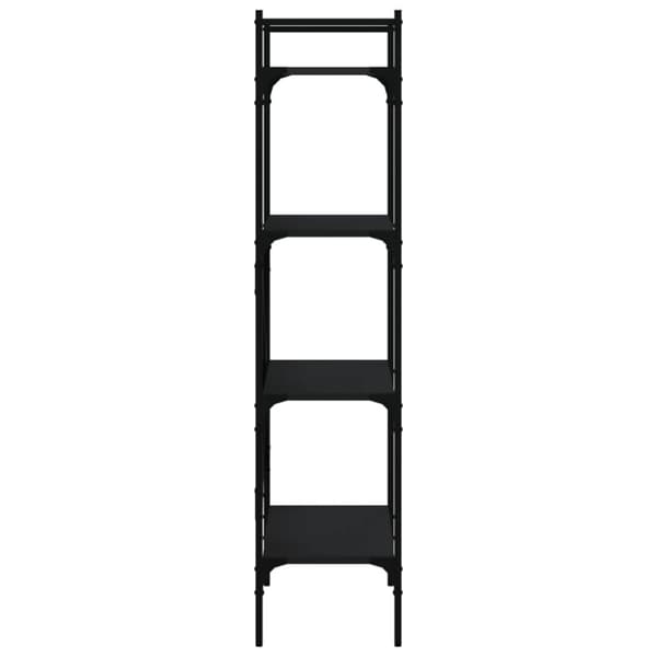 vidaXL bogreol med 4 hylder 56x31,5x138,5 cm konstrueret træ sort