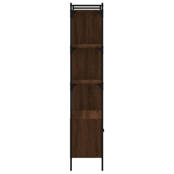 vidaXL bogreol med låger 76,5x30x154,5 cm konstrueret træ brunt egetræ