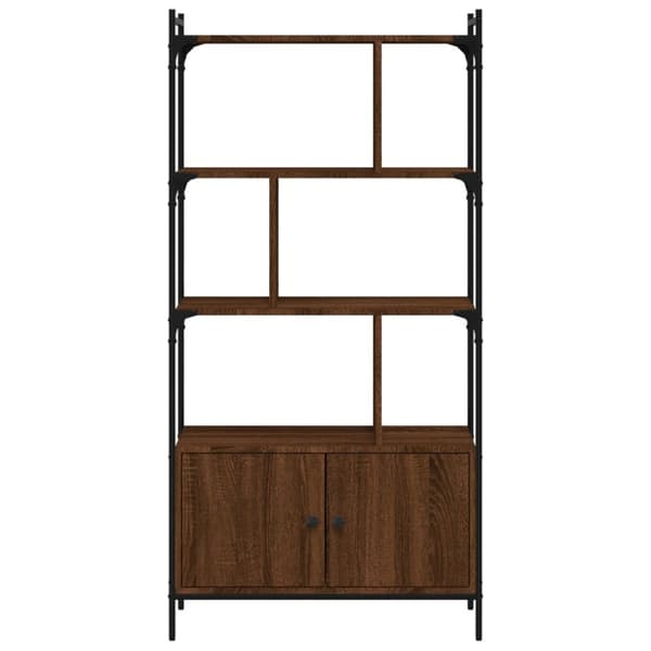 vidaXL Bokhylle med dører brun eik 76,5x30x154,5 cm konstruert tre