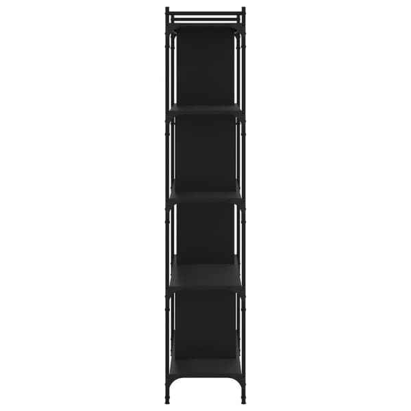 vidaXL Bokhylla 5 hyllplan svart 76x32x158 cm konstruerat trä