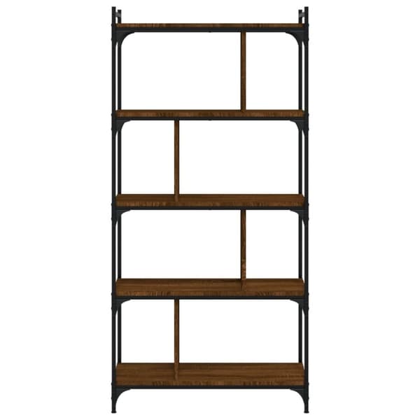vidaXL Bokhylla 5 hyllplan brun ek 76x32x158 cm konstruerat trä
