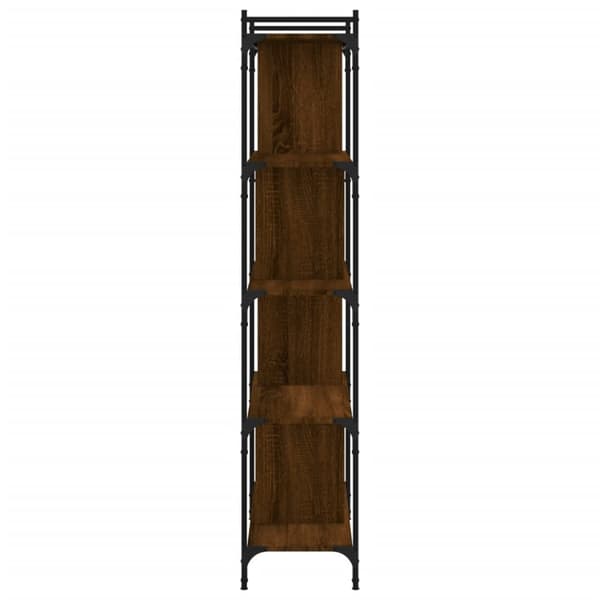 vidaXL bogreol 76x32x158 cm 5 hylder konstrueret træ brunt eg
