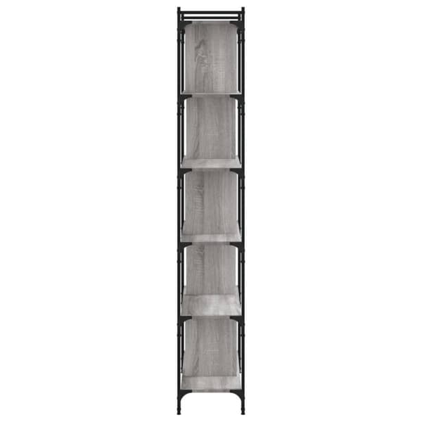 vidaXL Bokhylla 6 hyllplan grå sonoma 76x32x192 cm konstruerat trä