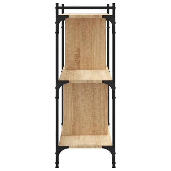 vidaXL bogreol 76x32x88 cm 3 hylder konstrueret træ sonoma-eg