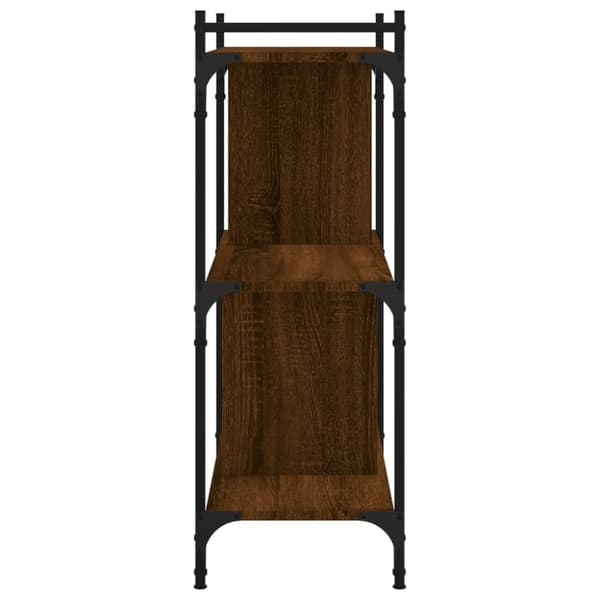 vidaXL bogreol 76x32x88 cm 3 hylder konstrueret træ brunt eg