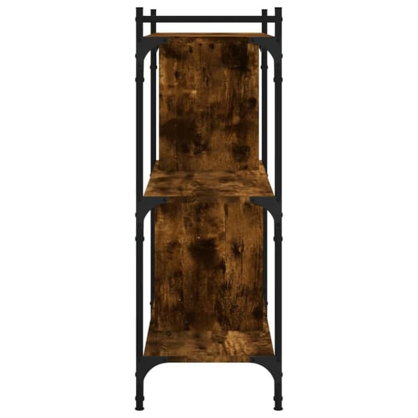 vidaXL Bokhylla 3 hyllplan rökfärgad ek 76x32x88 cm konstruerat trä
