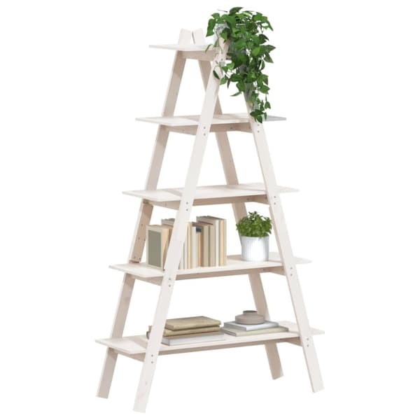 vidaXL Hylla A-formad 5 hyllor 110x40x180,5 cm massiv furu