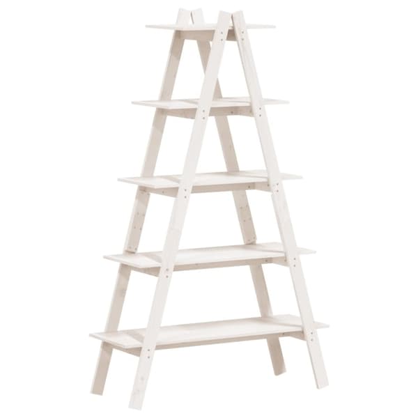 vidaXL Hylla A-formad 5 hyllor 110x40x180,5 cm massiv furu