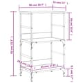 Miniatyrbillede 9 af 10: vidaXL bogreol 50x33x82 cm konstrueret træ sort