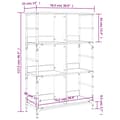 Miniatyrbild 9 av 10: vidaXL Bokhylla sonoma-ek 78,5x33x117,5 cm konstruerat trä