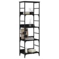 Miniatyrbilde 3 av 10: vidaXL Bokhylle svart 50x33x153 cm konstruert tre