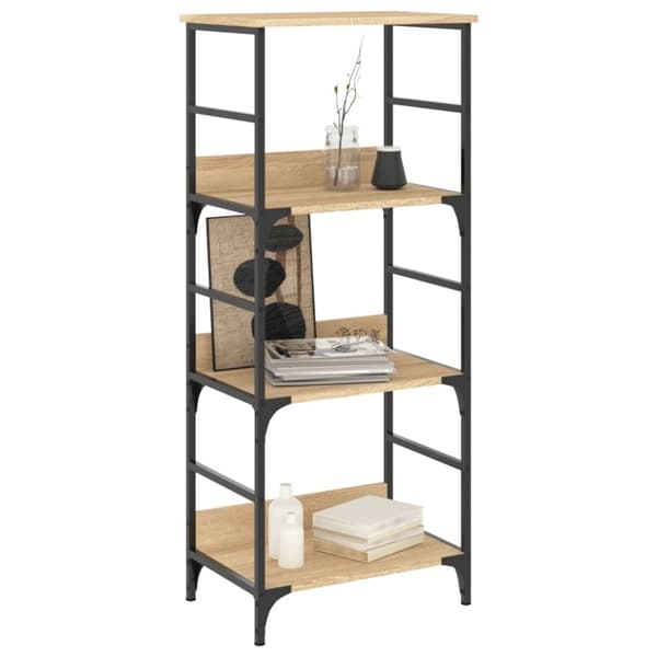 vidaXL Bokhylla sonoma-ek 50x33x117,5 cm konstruerat trä
