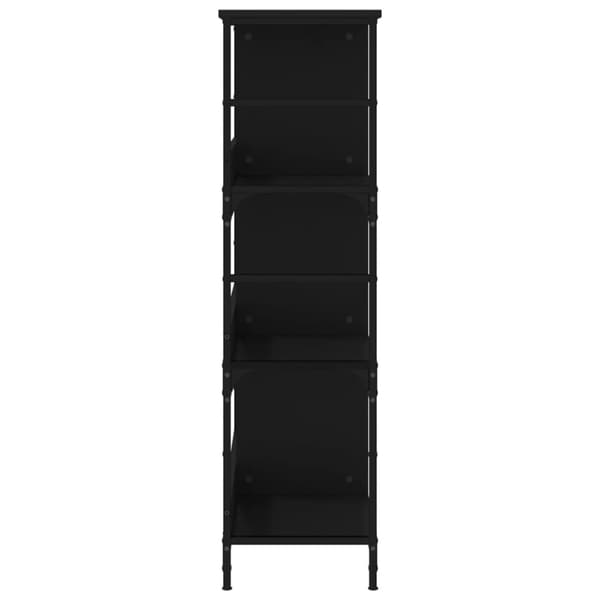 vidaXL bogreol 78,5x33x117,5 cm konstrueret træ sort