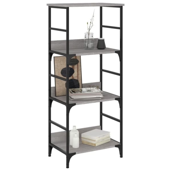 vidaXL bogreol 50x33x117,5 cm konstrueret træ grå sonoma-eg